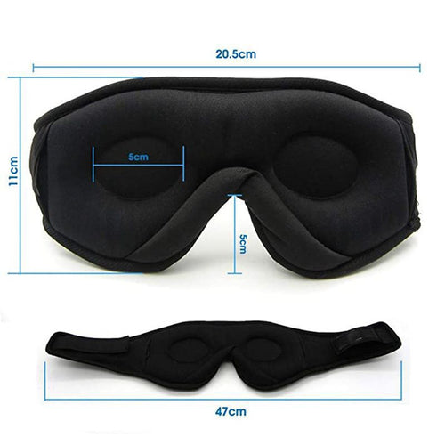 Wireless Bluetooth Music Eye Mask with Stereo Sound and Light Blocking